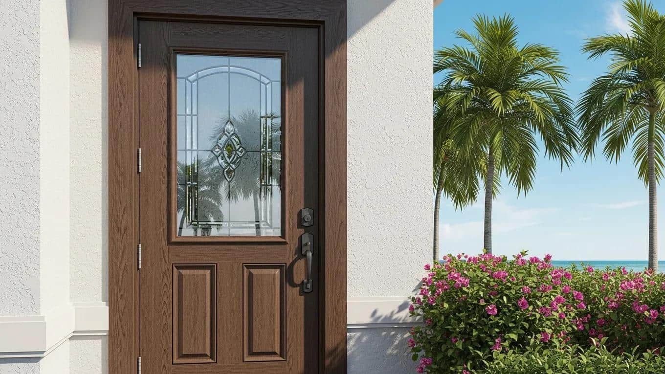 Hurricane impact door installed on a Florida home demonstrating durability and design